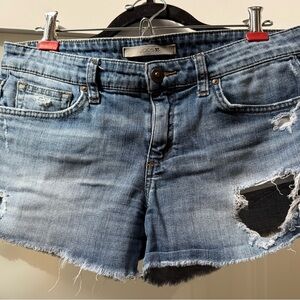 Joe's Jeans Light Blue Distressed Denim Cutoff Shorts